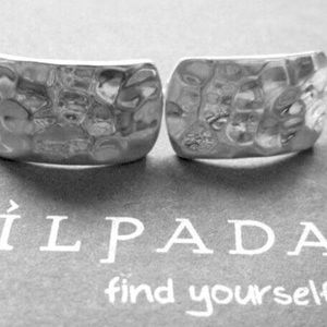 Silpada Earrings Sterling Silver Hammered Rectangle French Hook 925